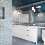 Bathroom remodel with custom tile