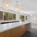 Modern Kitchen Island with waterfall countertop