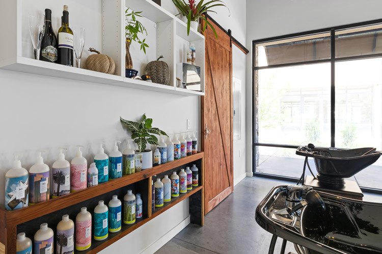 Petaluma Hair Company product display remodel