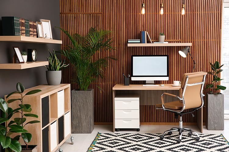 comfortable and attractive home office addition