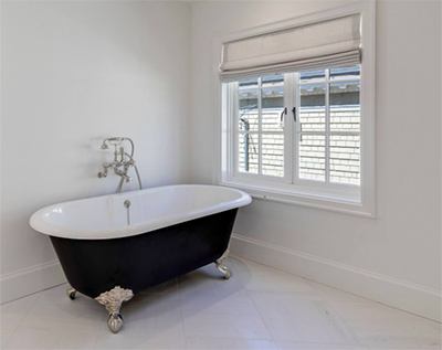 clawfoot tub in a historical home remodel 