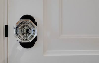 vintage door knob in a historical home remodel 