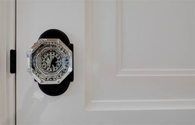 vintage door knob in a historical home remodel