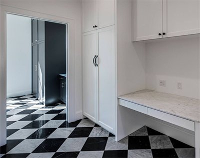 vintage tile flooring in a historical home remodel
