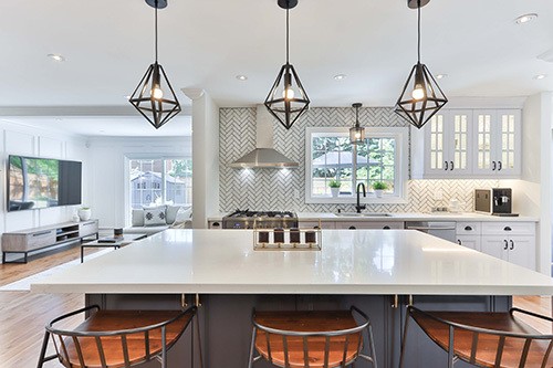 A beautiful remodeled kitchen with all modern appliances and antimicrobial countertops