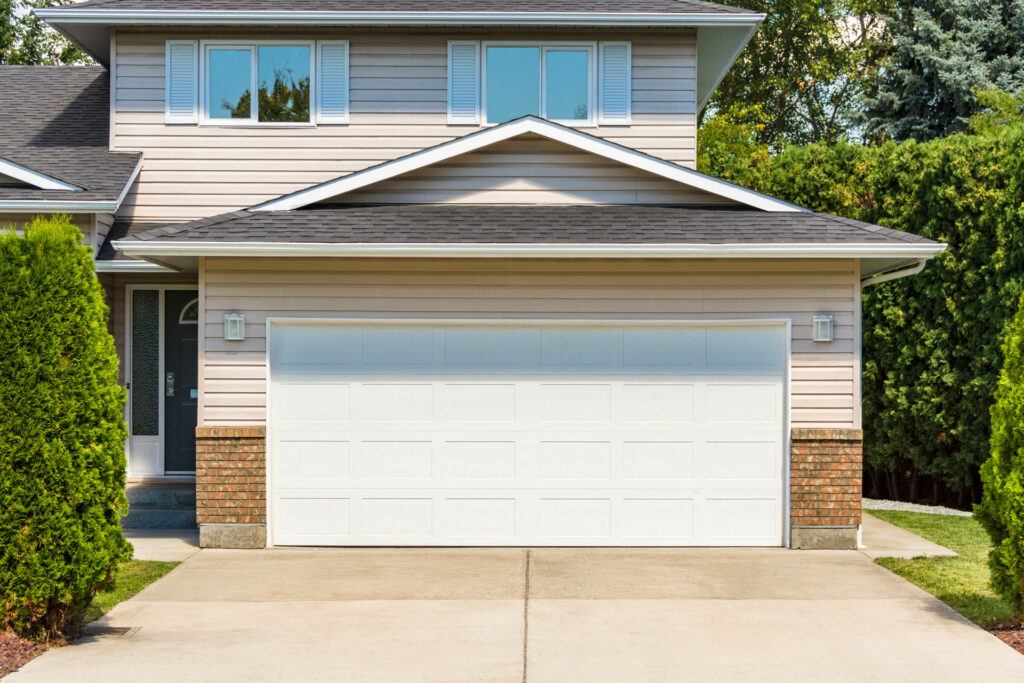 newly built garage addition